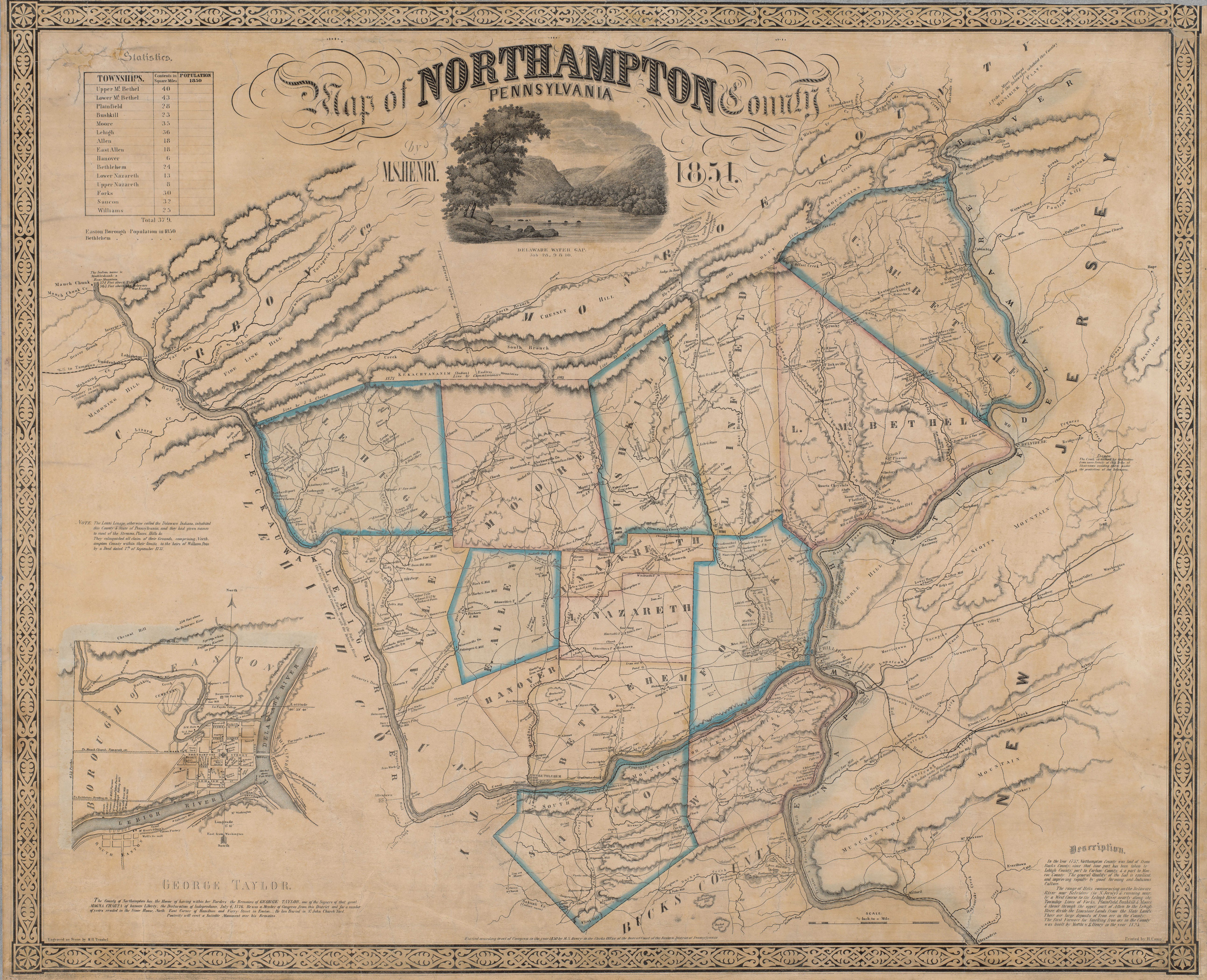 1851 Map of Northampton County